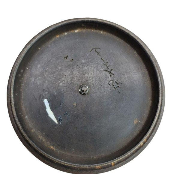 Japanese Cast Iron Teapot Copper Signed Hexagonal Antique Tetsubin CT407 - Picture 8 of 13